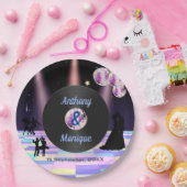 Assiettes En Carton Mariage Disco personnalisable (Fête)