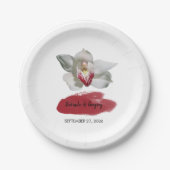 Assiettes En Carton Mariage d'orchidée de Bourgogne (Devant)