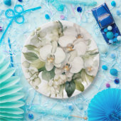 Assiettes En Carton Mariage d'orchidées blanches (Fête)