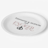 Assiettes En Carton mariage, douche nuptiale, Engagé, Engagement (Angle)