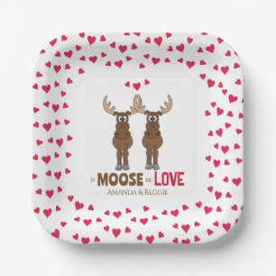 Assiettes En Carton Mariage Drôle et Mignon Party Cerf Coeur Fantaisis