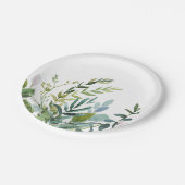 Assiettes En Carton Mariage du bouquet de verdure d'été (Angle)