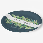 Assiettes En Carton Mariage du jardin d'Eucalyptus (Angle)