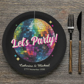 Assiettes En Carton Mariage du Party Disco Ball Sparkle Glam des année