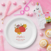 Assiettes En Carton Mariage Élégant Automnal Écriture Script (Fête)