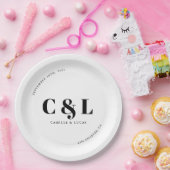 Assiettes En Carton Mariage élégant et tendance (Fête)