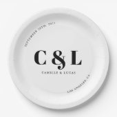 Assiettes En Carton Mariage élégant et tendance (Devant)