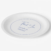 Assiettes En Carton Mariage Élégant minimaliste Merci classique (Angle)