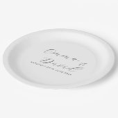 Assiettes En Carton Mariage élégant personnalisé (Angle)