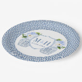 Assiettes En Carton Mariage Élégant Pot à Gingembre Monogramme Fête de (Angle)