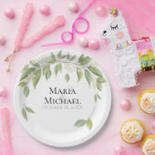 Assiettes En Carton Mariage Elégant Rustique Eucalyptus Botanique (Fête)