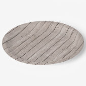 Assiettes En Carton Mariage en bois Brown rustique (Angle)