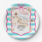 Assiettes En Carton Mariage Estival Plage et Vagues (Devant)