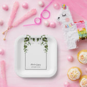 Assiettes En Carton Mariage Feuille rustique Eucalyptus (Fête)