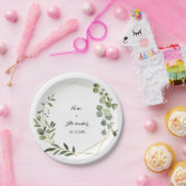 Assiettes En Carton Mariage Feuille vert tropical (Fête)