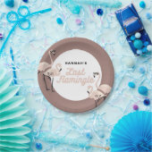 Assiettes En Carton Mariage Flamant Rose Rétro Dernier Flamingle (Fête)