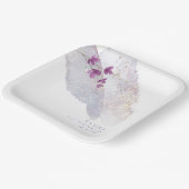 Assiettes En Carton Mariage fleur sauvage Aquarelle Peinture Str Peri (Angulaire)