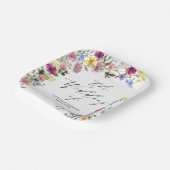 Assiettes En Carton Mariage Fleur sauvage Boho (Angulaire)