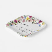 Assiettes En Carton Mariage Fleur sauvage Boho (Angulaire)