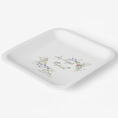 Assiettes En Carton Mariage Fleur sauvage Chic Boho (Angulaire)