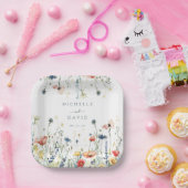 Assiettes En Carton Mariage Fleur sauvage dynamique (Fête)