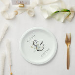 Assiettes En Carton Mariage Fleur sauvage Pale Green Elegant<br><div class="desc">Cette plaque en papier mariage est ornée d'une esperluette ornée de fleurs sauvages d'aquarelle peints en blanc,  vert pâle,  jaune et violet avec vos noms. Pour une personnalisation plus avancée de cette conception,  cliquez sur le BOUTON OUTIL DESIGN BLEU ci-dessus ! Des articles correspondants sont également disponibles.</div>