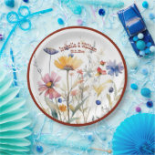 Assiettes En Carton Mariage Fleur sauvage personnalisé Terra Cotta Fal (Fête)