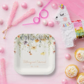 Assiettes En Carton Mariage Fleur sauvage rustique (Fête)