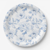 Assiettes En Carton Mariage floral blanc chic (Devant)