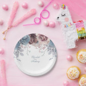 Assiettes En Carton Mariage floral bleu et mauve (Fête)