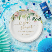 Assiettes En Carton Mariage Floral Blush Or Rose Confetti (Fête)