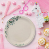 Assiettes En Carton Mariage floral Blush Sage (Fête)