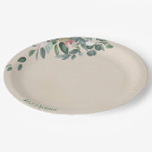 Assiettes En Carton Mariage floral Blush Sage (Angle)