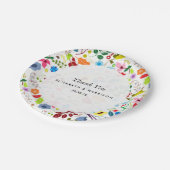 Assiettes En Carton Mariage floral chic boho moderne (Angle)