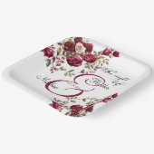 Assiettes En Carton Mariage Floral de Bourgogne (Angulaire)