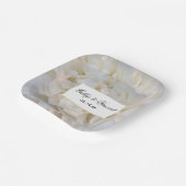 Assiettes En Carton Mariage floral de carnation blanche (Angulaire)