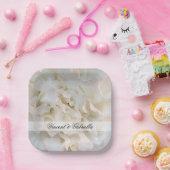 Assiettes En Carton Mariage floral de carnation blanche (Fête)