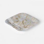 Assiettes En Carton Mariage floral de carnation blanche (Angulaire)