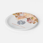 Assiettes En Carton Mariage Floral Disco Ball Élégant Chic (Angle)