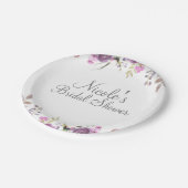 Assiettes En Carton Mariage Floral Lavender Lilac (Angle)
