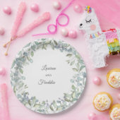 Assiettes En Carton Mariage floral Lilac Watercolor (Fête)