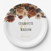 Assiettes En Carton Mariage floral rustique chic (Devant)