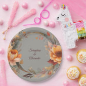 Assiettes En Carton Mariage floral rustique de l'automne (Fête)