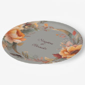 Assiettes En Carton Mariage floral rustique de l'automne (Angle)