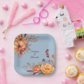 Assiettes En Carton Mariage floral rustique de l'automne (Fête)