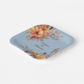 Assiettes En Carton Mariage floral rustique de l'automne (Angulaire)