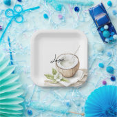 Assiettes En Carton Mariage floral tropical d'Aloha Beach (Fête)