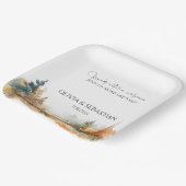 Assiettes En Carton Mariage forestier d'automne rustique (Angulaire)