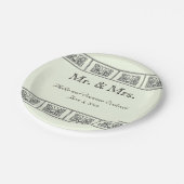 Assiettes En Carton Mariage frontalier vintage Art déco (Angle)