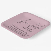 Assiettes En Carton Mariage Fun Faits Sur Dusty Rose (Angulaire)